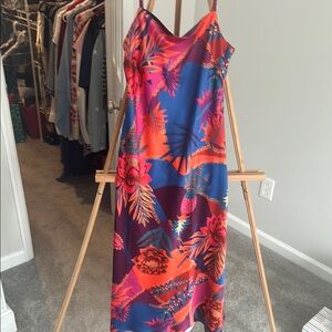 Floral Spaghetti Strap Dress - Multicolor